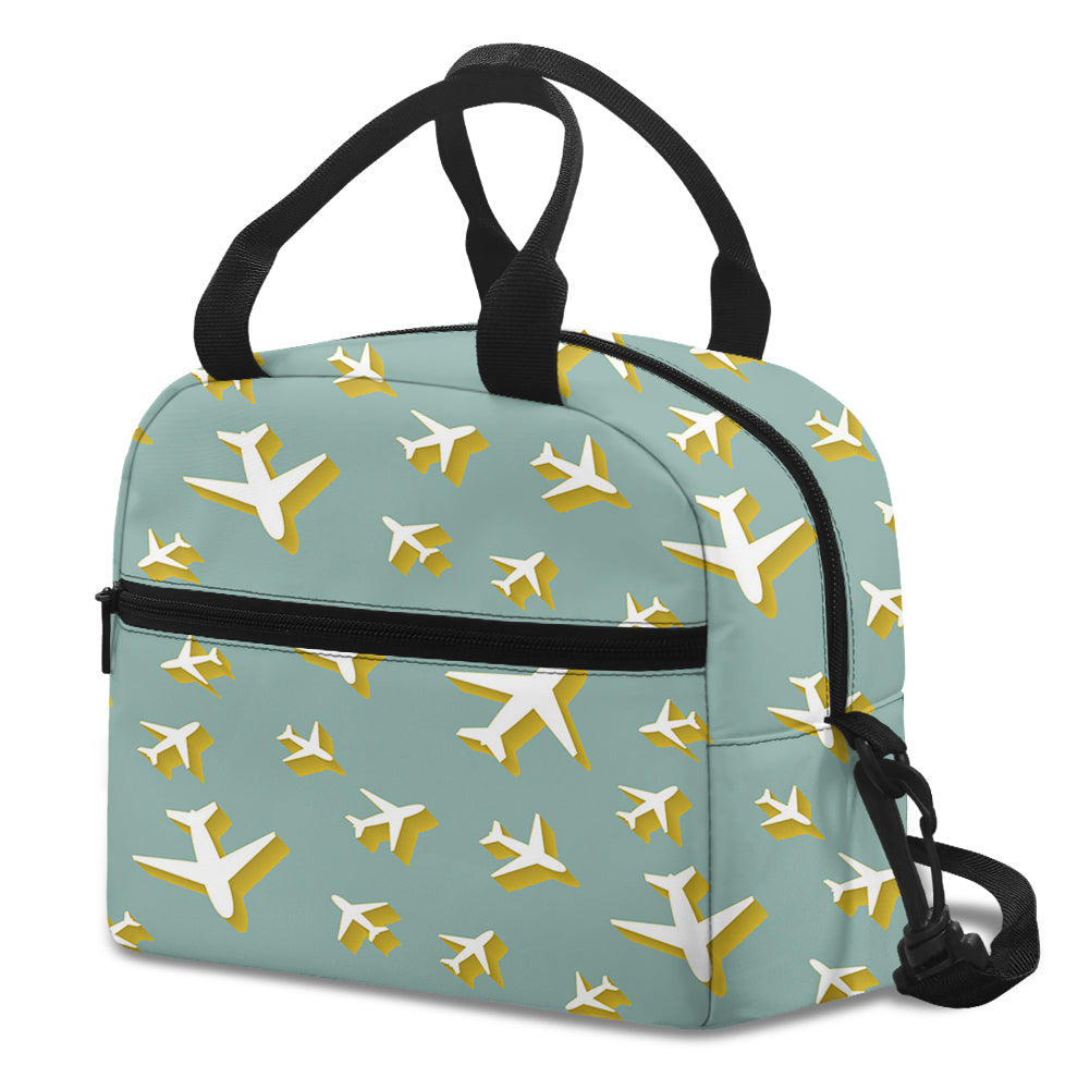 Mixed Size Airplanes Designed Lunch Bags