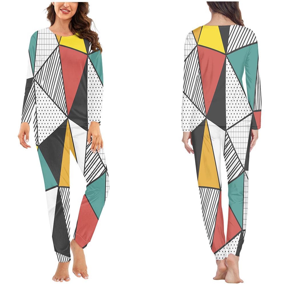 Mixed Triangles Designed Pijamas