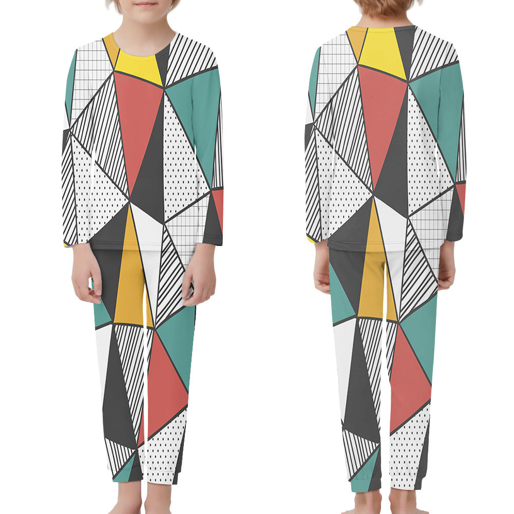 Mixed Triangles Designed "Children" Pijamas