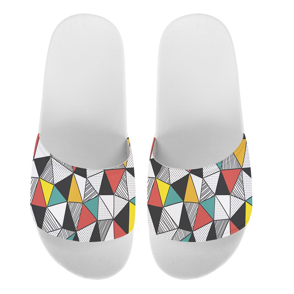 Mixed Triangles Designed Sport Slippers