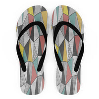 Thumbnail for Mixed Triangles Designed Slippers (Flip Flops)