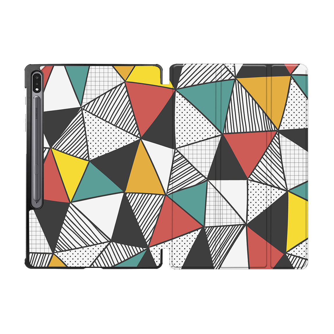 Mixed Triangles Designed Samsung Tablet Cases