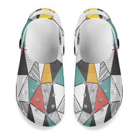 Thumbnail for Mixed Triangles Designed Hole Shoes & Slippers (MEN)
