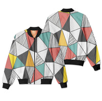 Thumbnail for Mixed Triangles Designed 3D Pilot Bomber Jackets