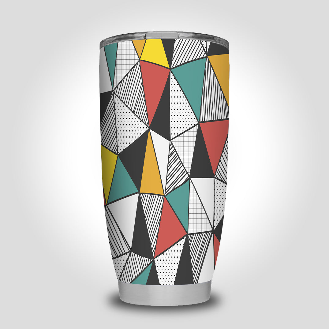 Mixed Triangles Designed Tumbler Travel Mugs