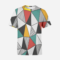 Thumbnail for Mixed Triangles Designed 3D T-Shirts
