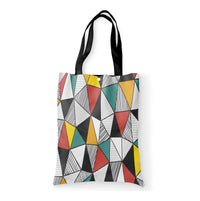 Thumbnail for Mixed Triangles Designed Tote Bags