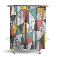 Thumbnail for Mixed Triangles Designed Shower Curtains
