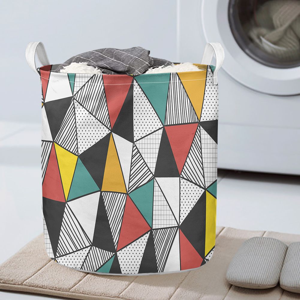 Mixed Triangles Designed Laundry Baskets