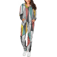 Thumbnail for Mixed Triangles Designed Jumpsuit for Men & Women