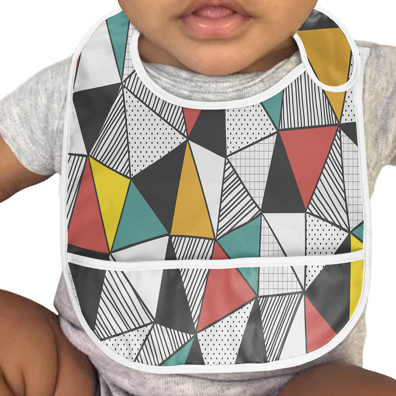 Mixed Triangles Designed Baby Bib