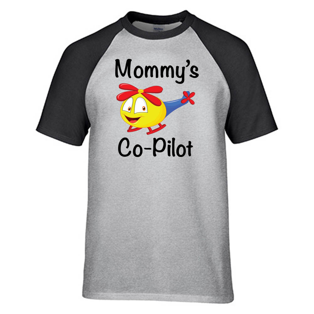 Mommy's Co-Pilot Designed Raglan T-Shirts