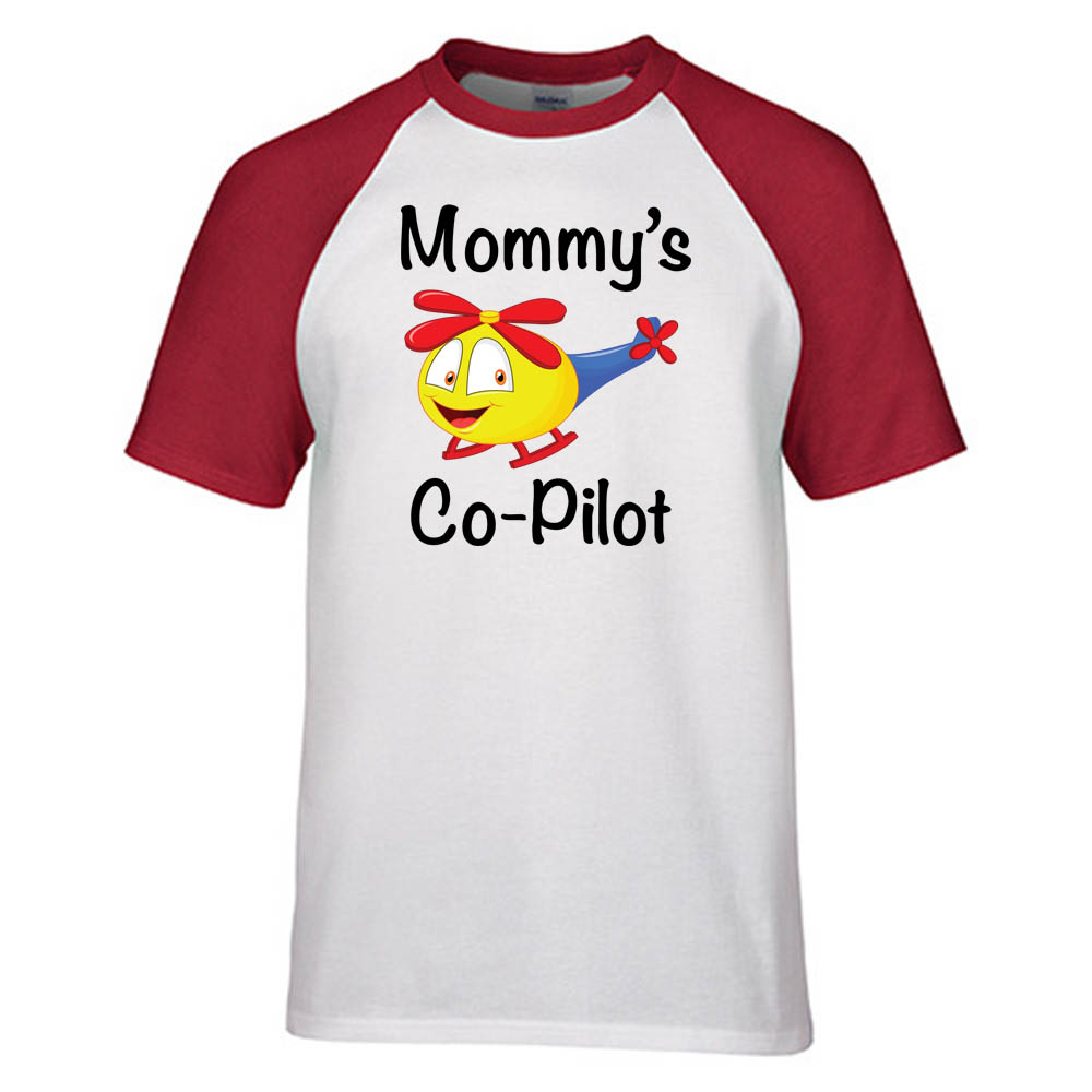 Mommy's Co-Pilot Designed Raglan T-Shirts