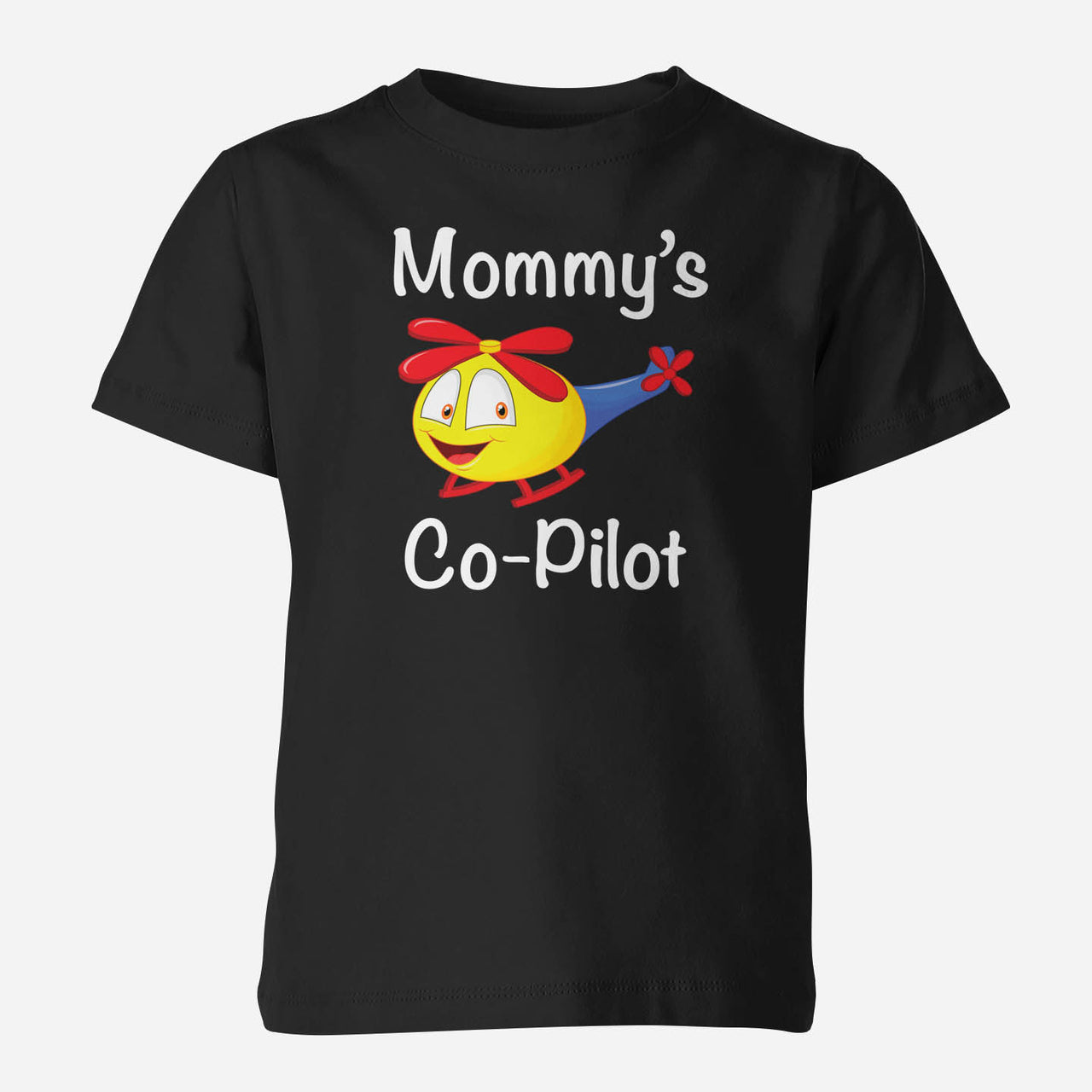 Mommy's Co-Pilot (Helicopter) Designed Children T-Shirts