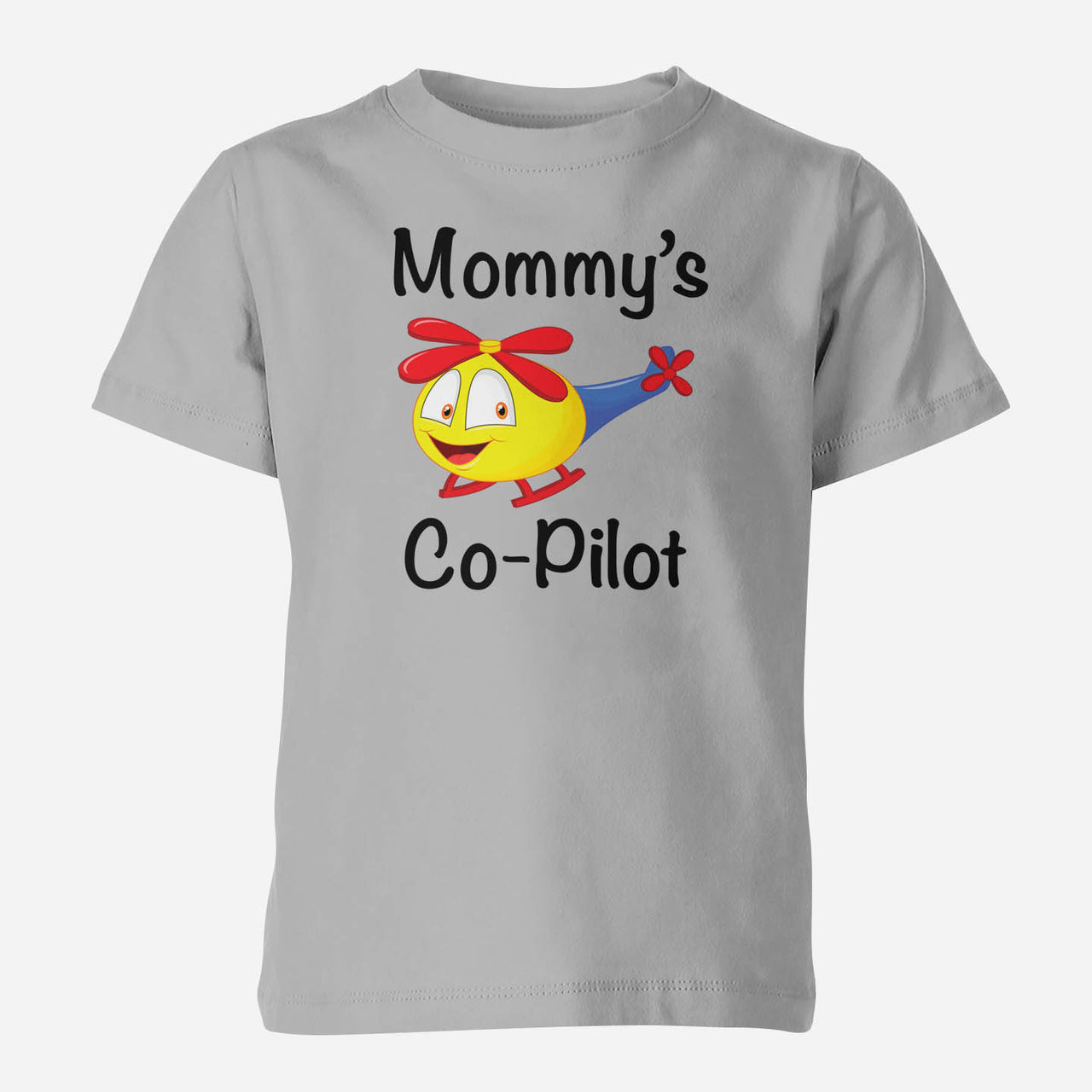 Mommy's Co-Pilot (Helicopter) Designed Children T-Shirts