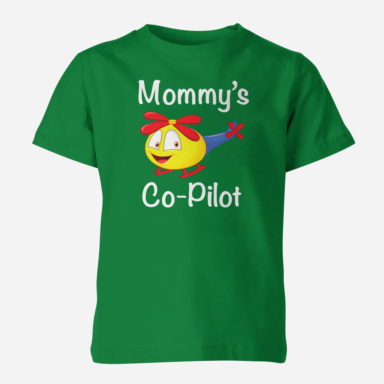 Mommy's Co-Pilot (Helicopter) Designed Children T-Shirts
