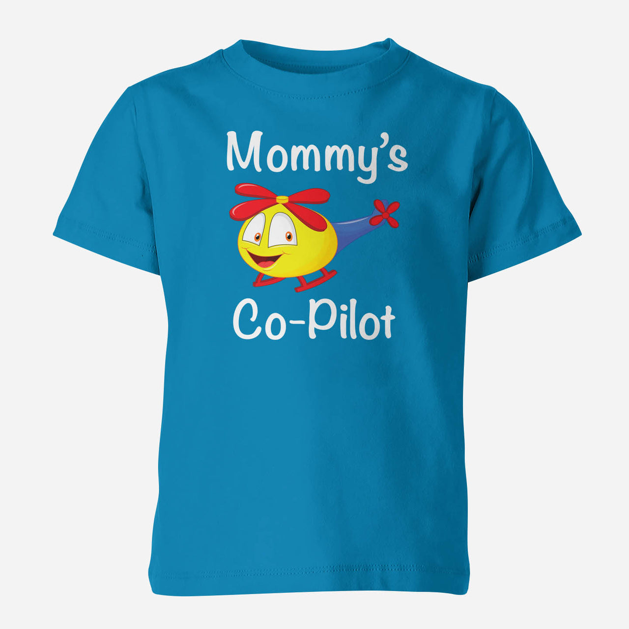 Mommy's Co-Pilot (Helicopter) Designed Children T-Shirts