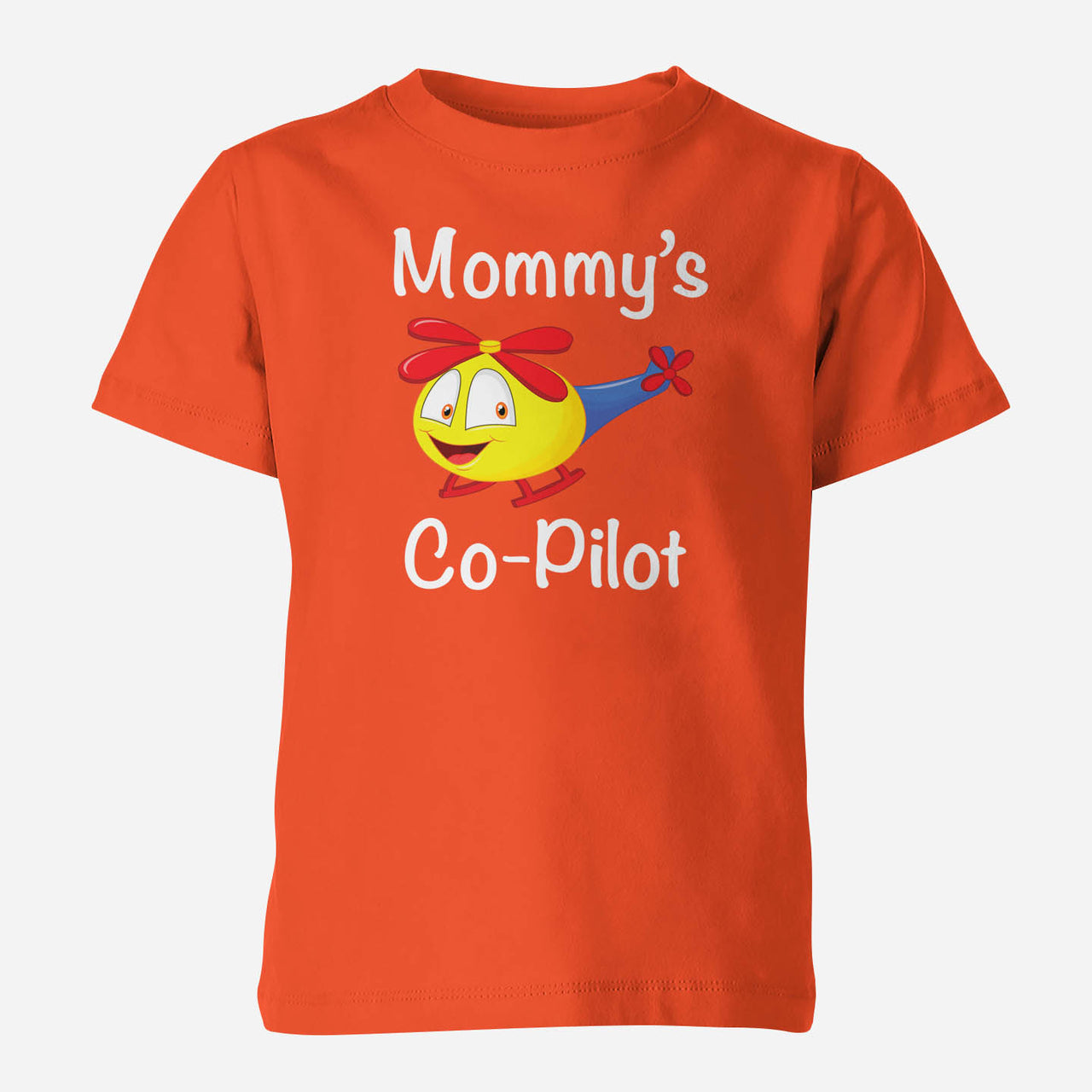 Mommy's Co-Pilot (Helicopter) Designed Children T-Shirts