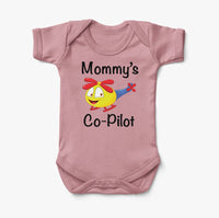 Thumbnail for Mommy's Co-Pilot (Helicopter) Designed Baby Bodysuits