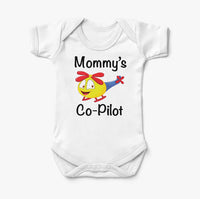 Thumbnail for Mommy's Co-Pilot (Helicopter) Designed Baby Bodysuits