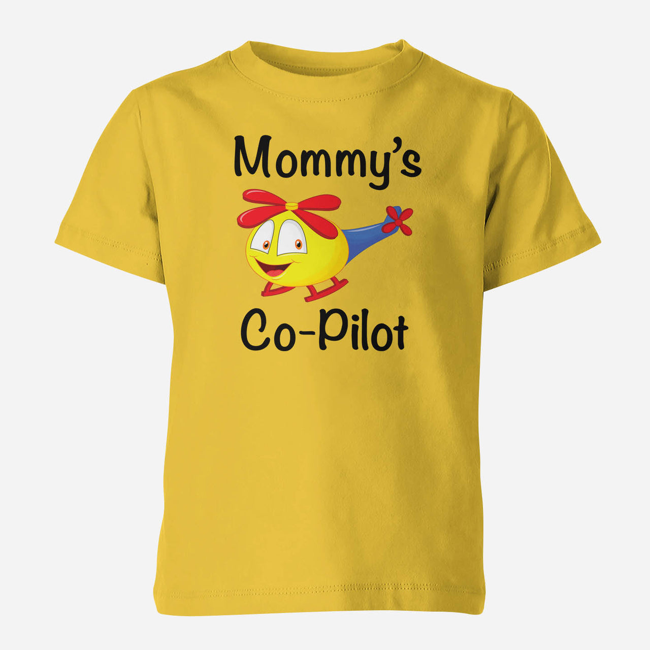 Mommy's Co-Pilot (Helicopter) Designed Children T-Shirts