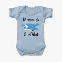Thumbnail for Mommy's Co-Pilot (Jet Airplane) Designed Baby Bodysuits