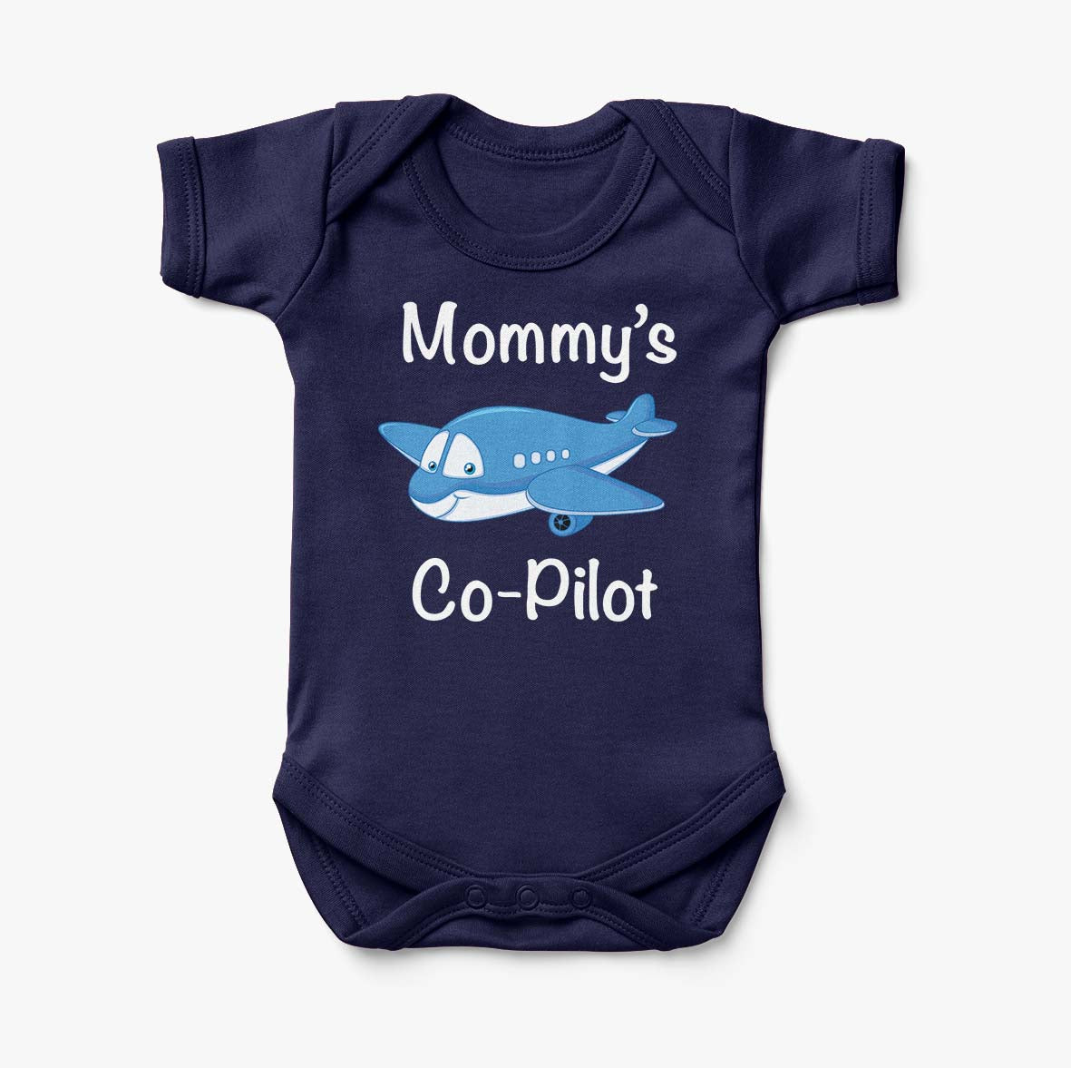 Mommy's Co-Pilot (Jet Airplane) Designed Baby Bodysuits