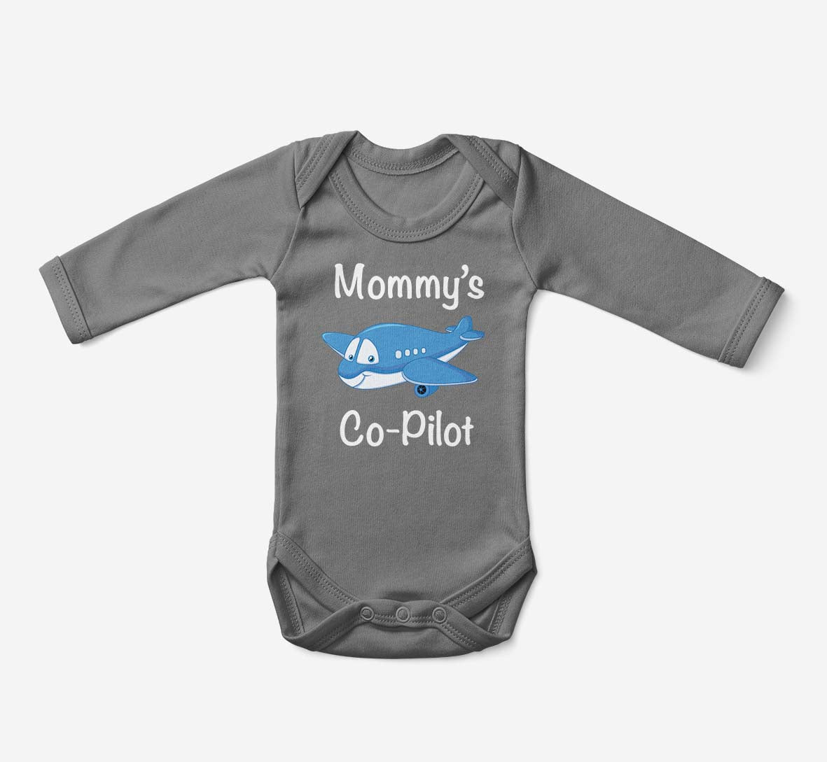 Mommy's Co-Pilot (Jet Airplane) Designed Baby Bodysuits