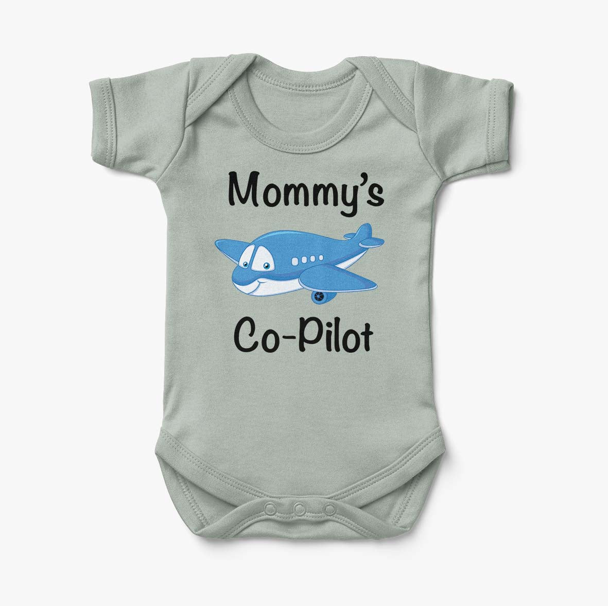 Mommy's Co-Pilot (Jet Airplane) Designed Baby Bodysuits