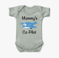 Thumbnail for Mommy's Co-Pilot (Jet Airplane) Designed Baby Bodysuits