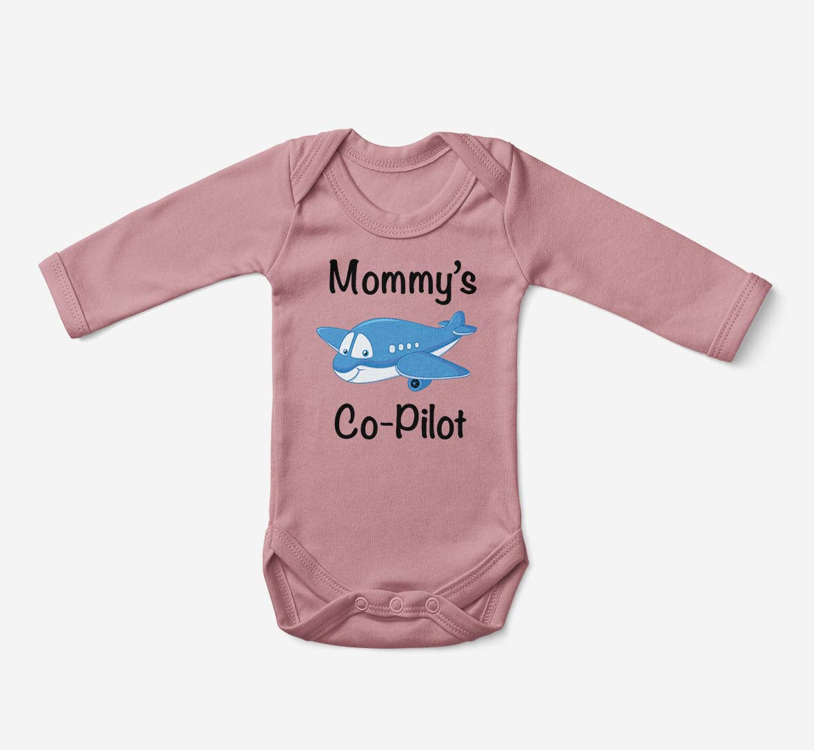 Mommy's Co-Pilot (Jet Airplane) Designed Baby Bodysuits