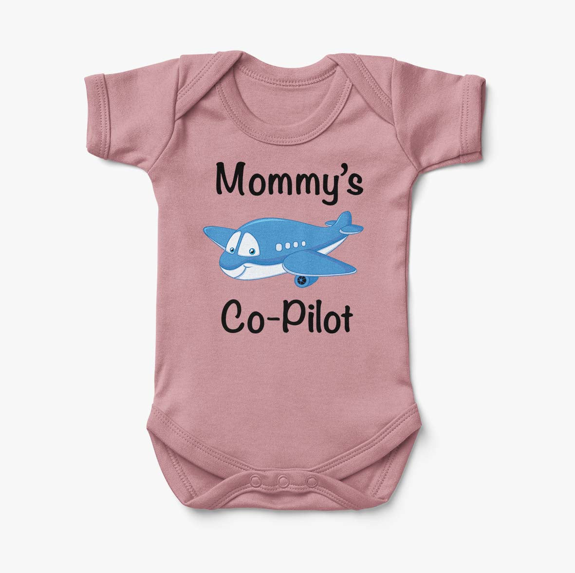 Mommy's Co-Pilot (Jet Airplane) Designed Baby Bodysuits