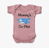 Thumbnail for Mommy's Co-Pilot (Jet Airplane) Designed Baby Bodysuits