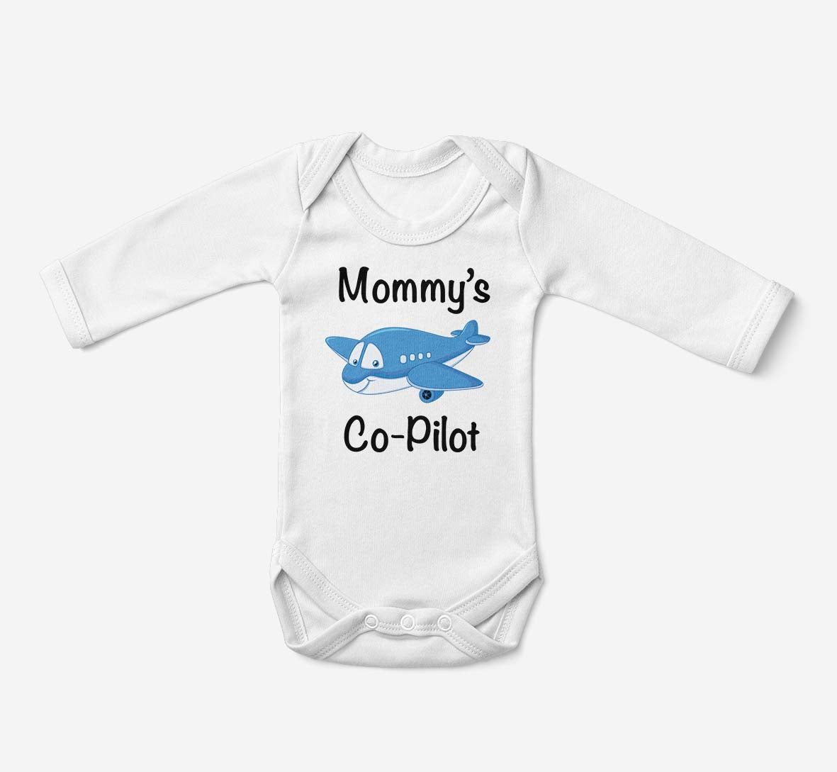 Mommy's Co-Pilot (Jet Airplane) Designed Baby Bodysuits