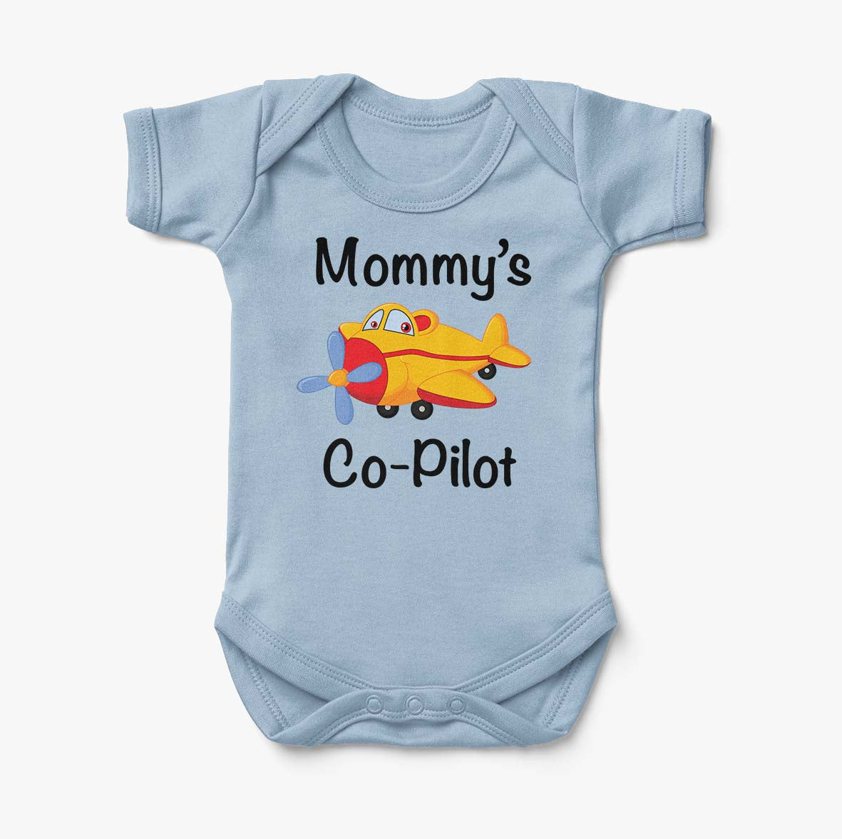 Mommy's Co-Pilot (Propeller) Designed Baby Bodysuits