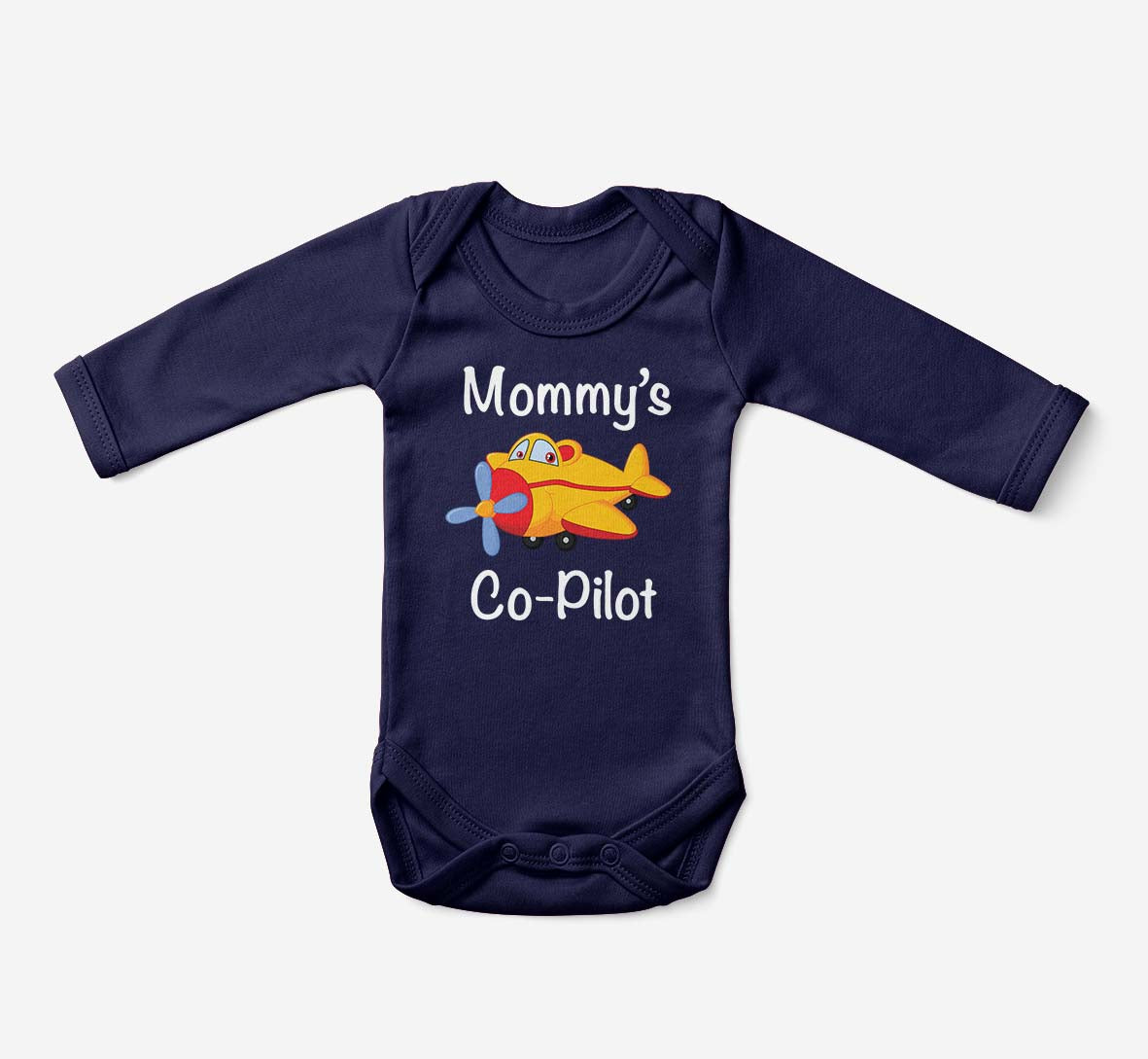 Mommy's Co-Pilot (Propeller) Designed Baby Bodysuits