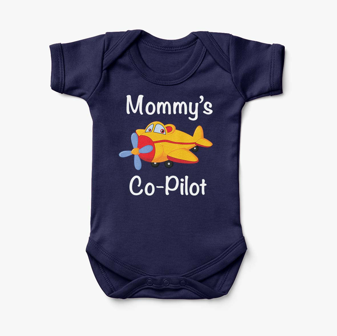 Mommy's Co-Pilot (Propeller) Designed Baby Bodysuits