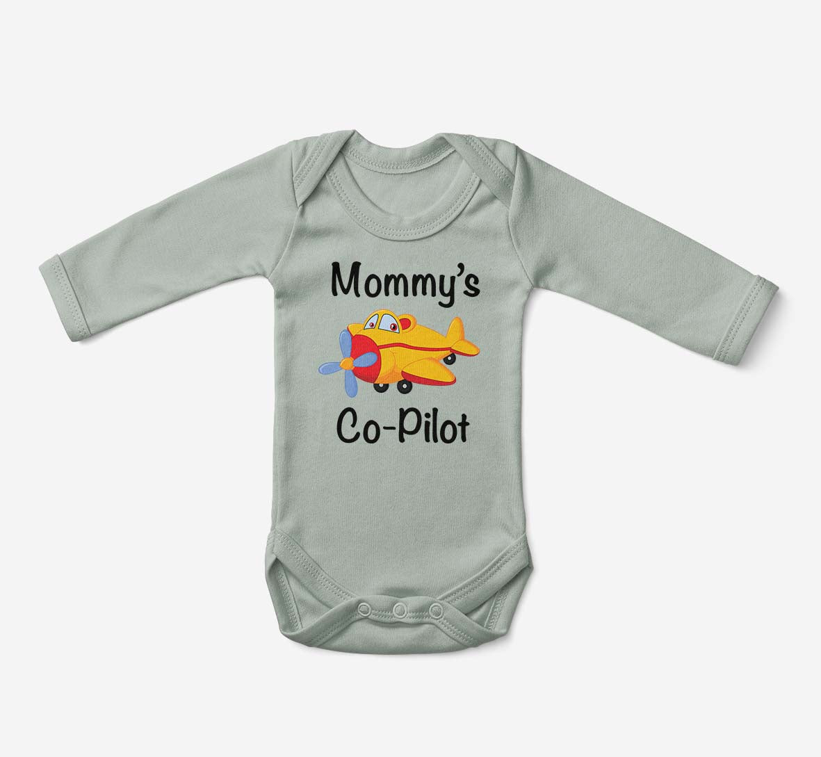Mommy's Co-Pilot (Propeller) Designed Baby Bodysuits