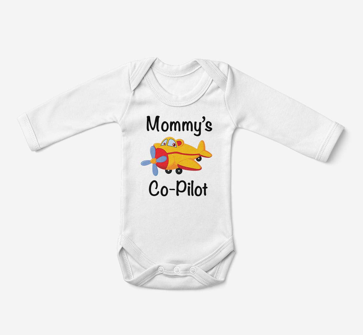 Mommy's Co-Pilot (Propeller) Designed Baby Bodysuits
