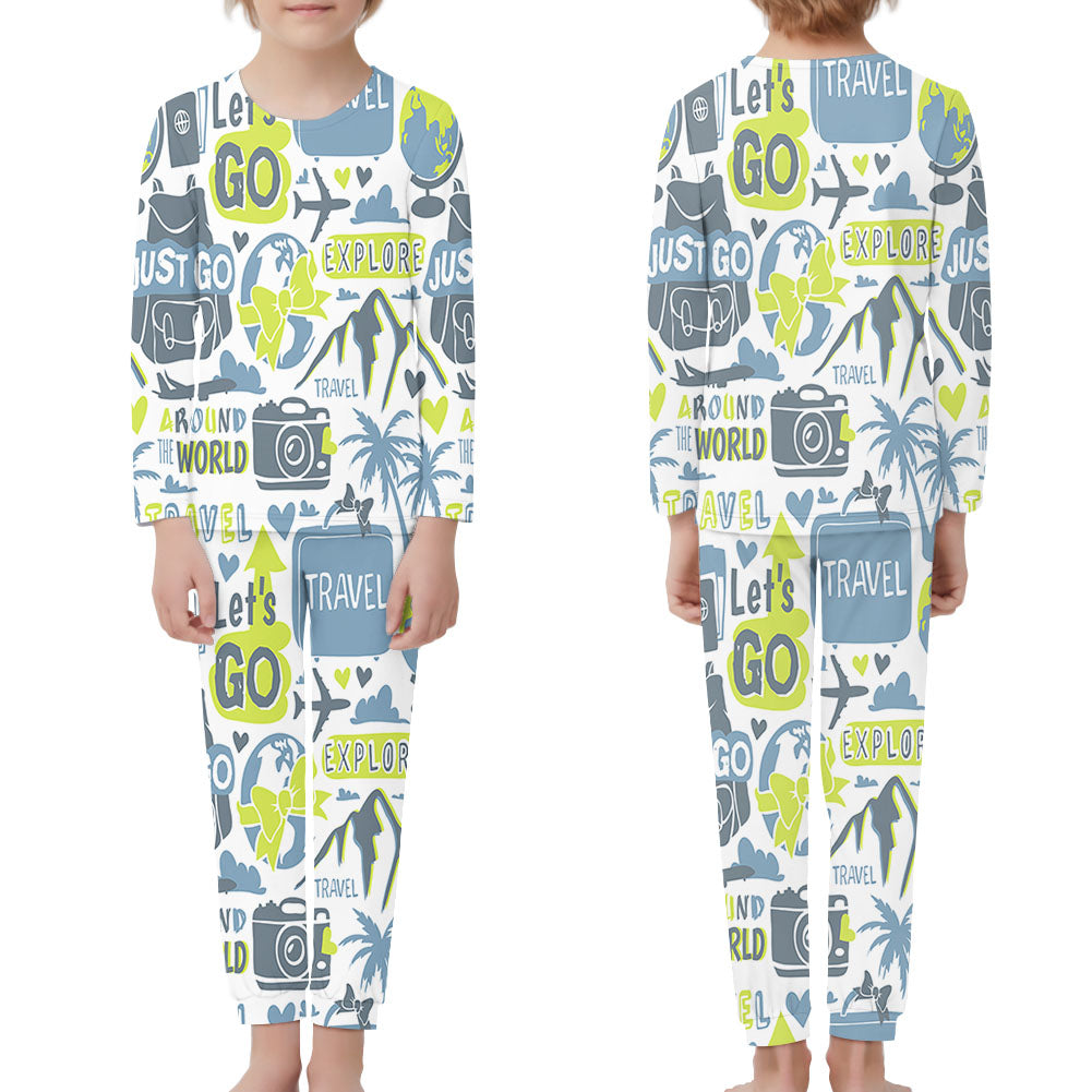 Motivational Travel Badges Designed "Children" Pijamas