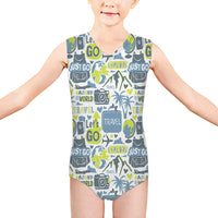 Thumbnail for Motivational Travel Badges Designed Kids Swimsuit