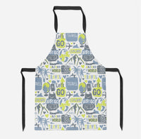 Thumbnail for Motivational Travel Badges Designed Kitchen Aprons