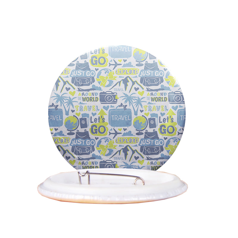 Motivational Travel Badges Designed Pins