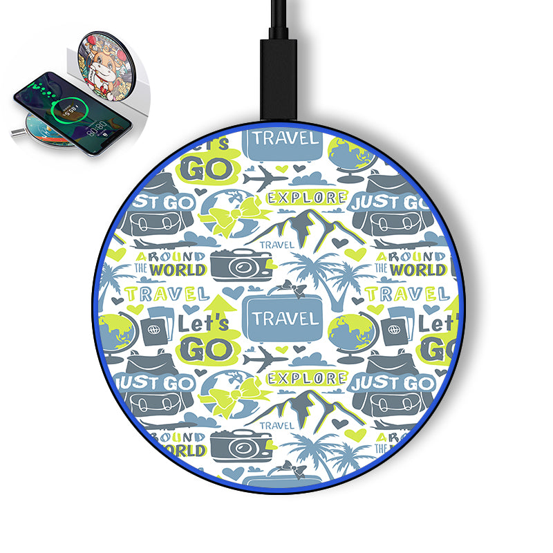 Motivational Travel Badges Designed Wireless Chargers