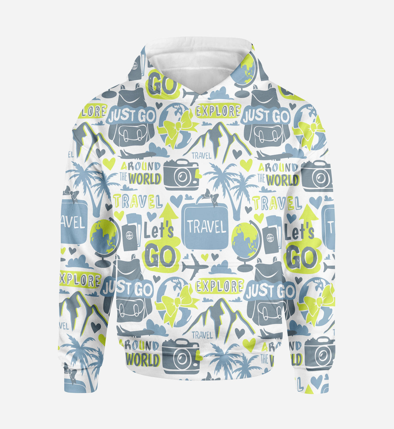 Motivational Travel Badges Printed 3D Hoodies