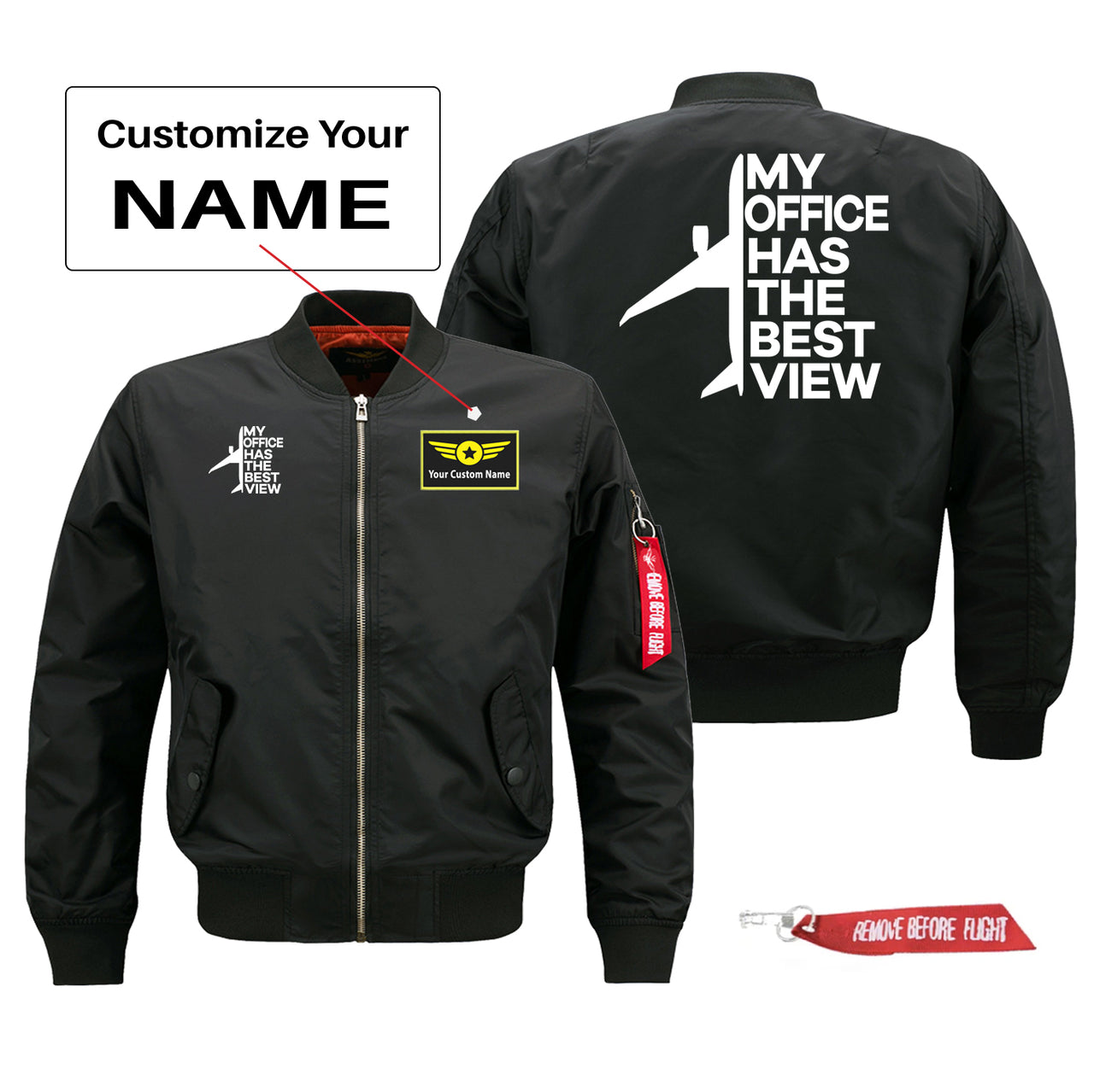 My Office Has The Best View Designed Pilot Jackets (Customizable)