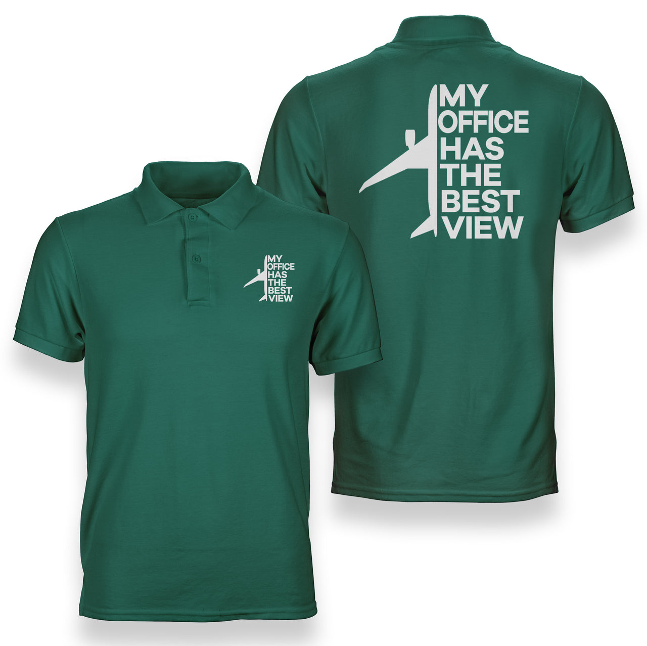 My Office Has The Best View Designed Double Side Polo T-Shirts