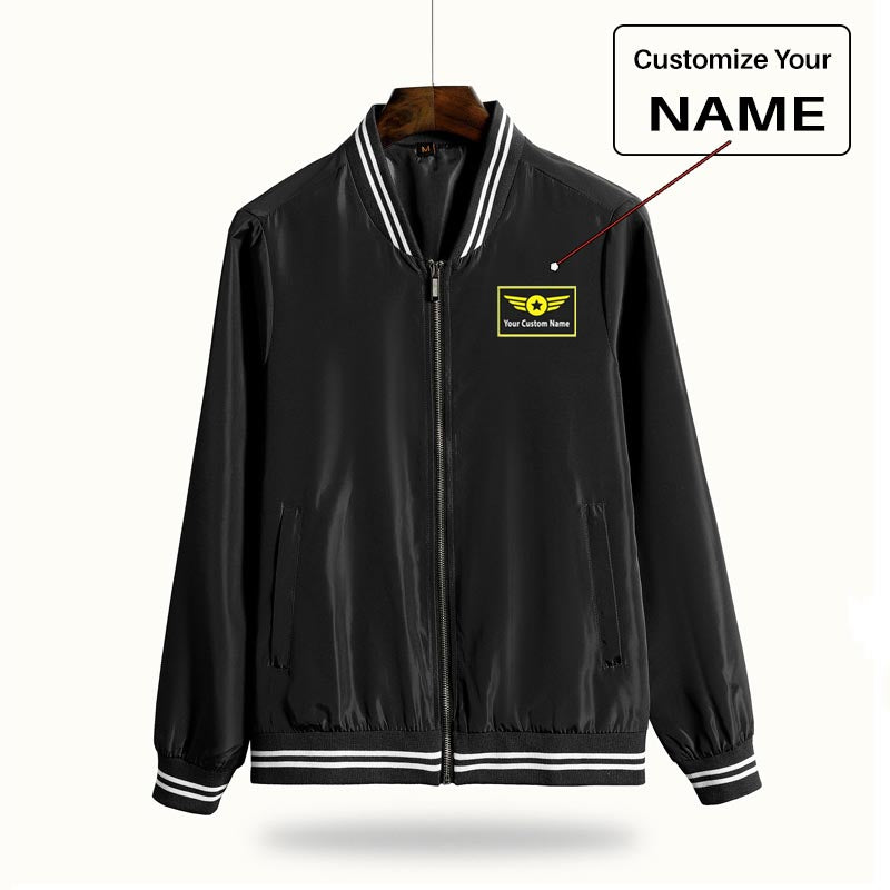 Custom Name "Special Badge" Thin Spring Jackets