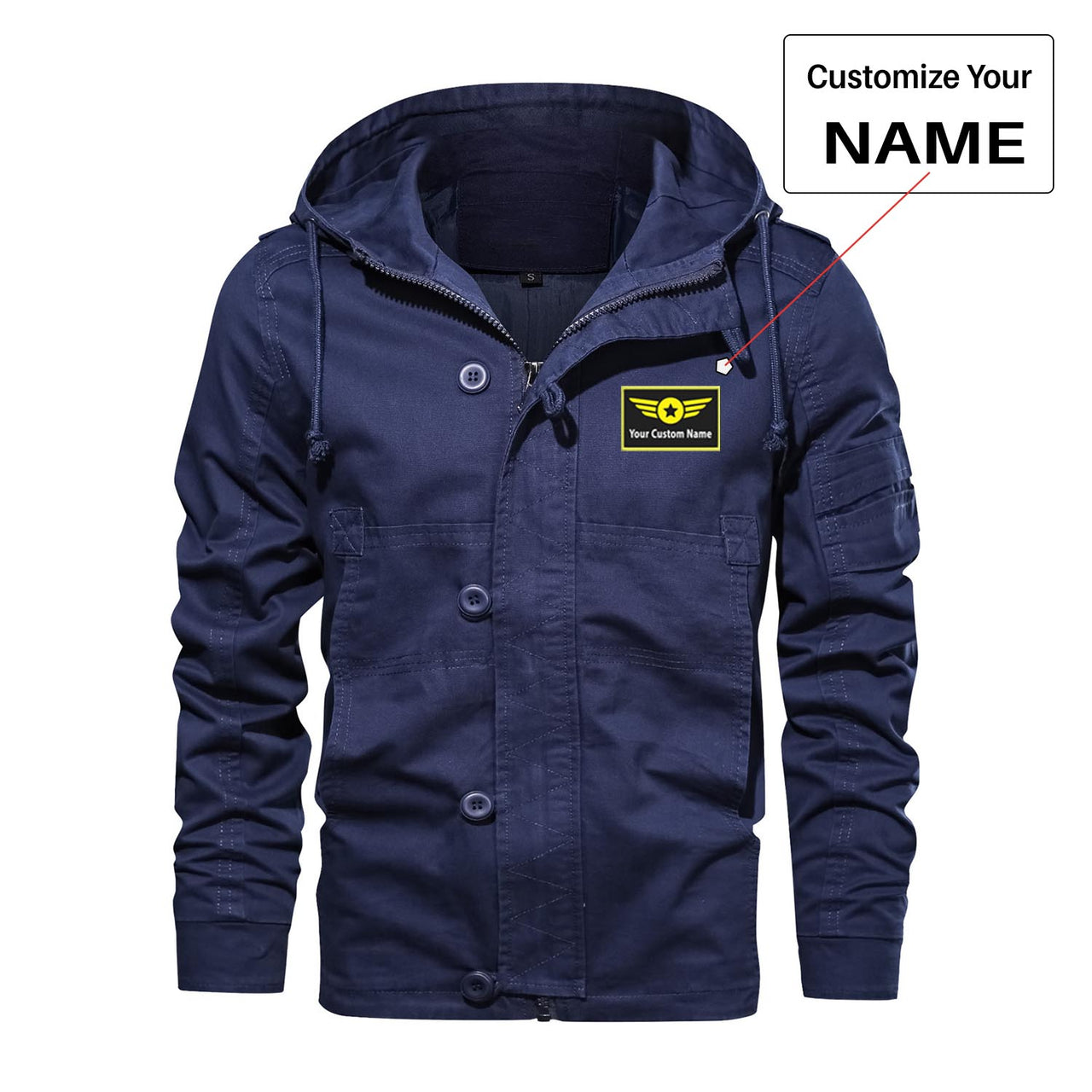 Custom Name "Special Badge" Designed Cotton Jackets