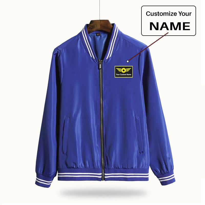Custom Name "Special Badge" Thin Spring Jackets